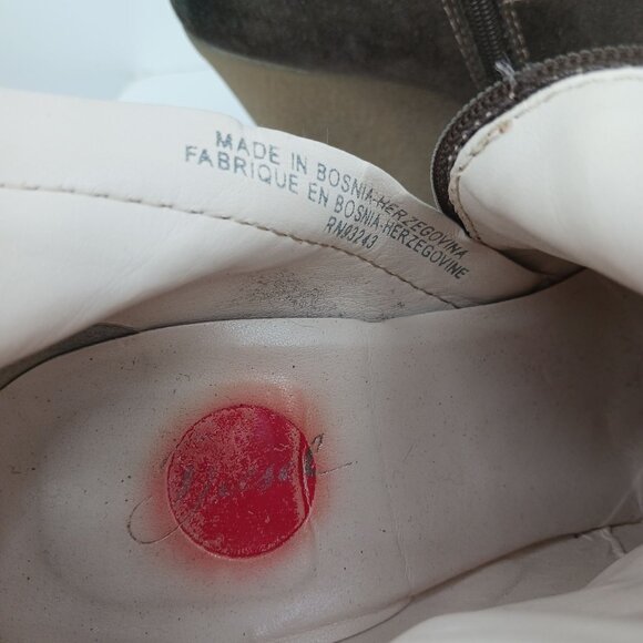 Diesel Unkle Jessy Brown Suede Wedge Ankle Boots Size 39 Platform - Picture 9 of 16